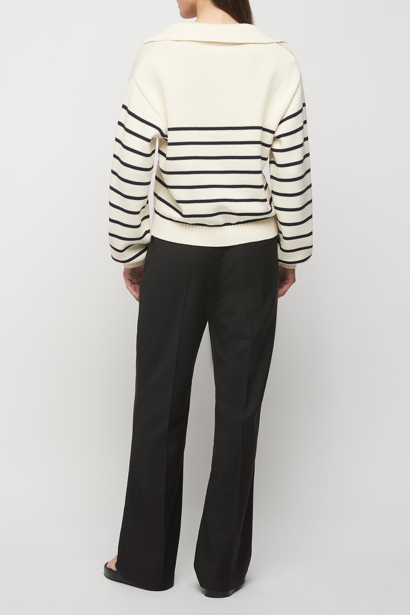 The Cotton Striped Polo Knit