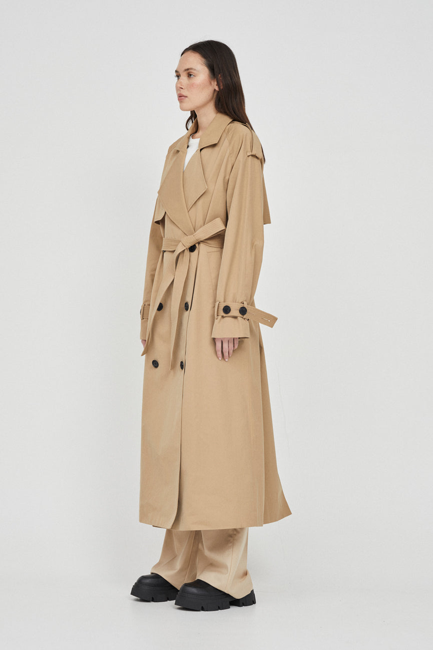 Bentley Classic Cotton Trench Coat FRIEND of AUDREY