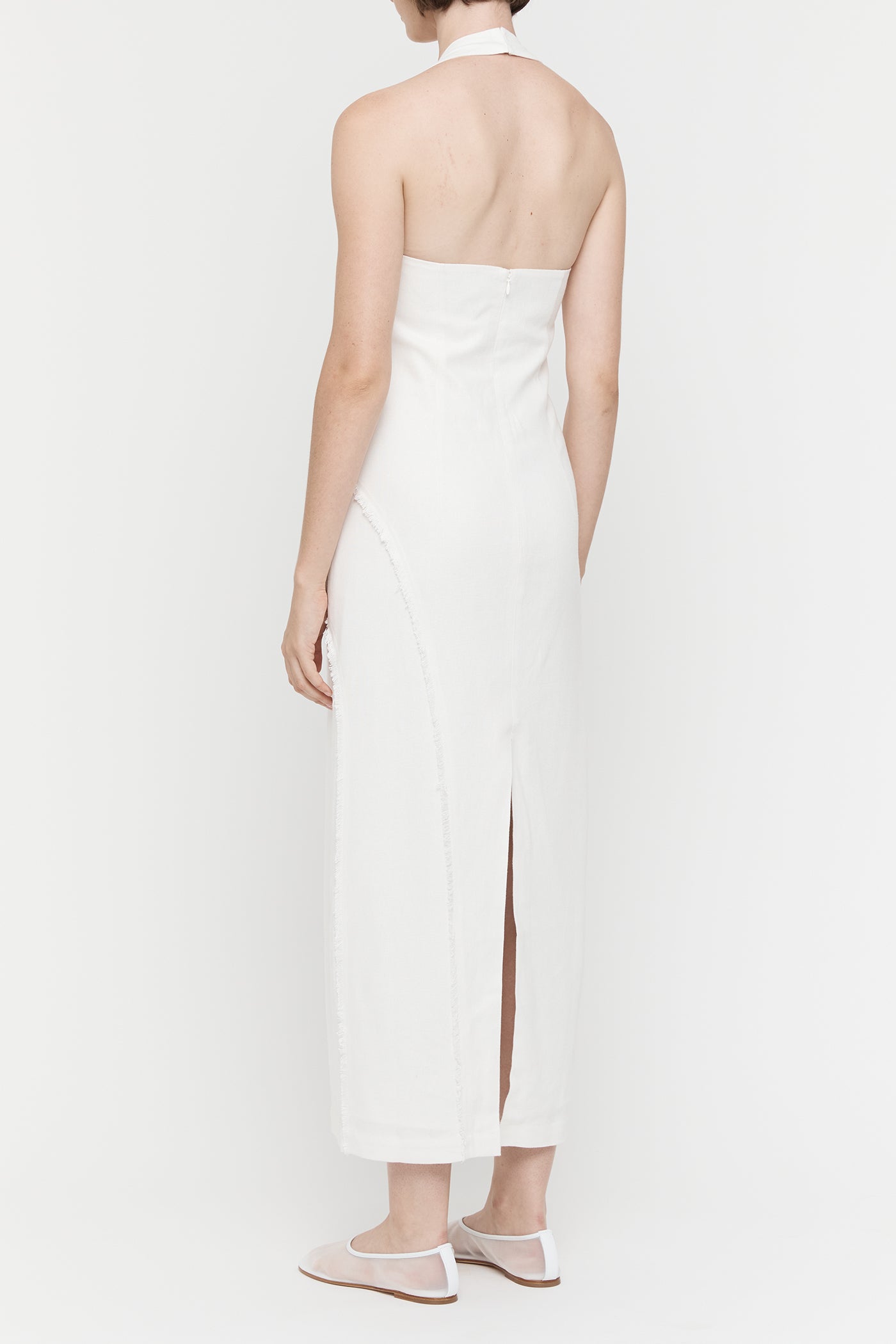 The Raw Edge Halter Dress