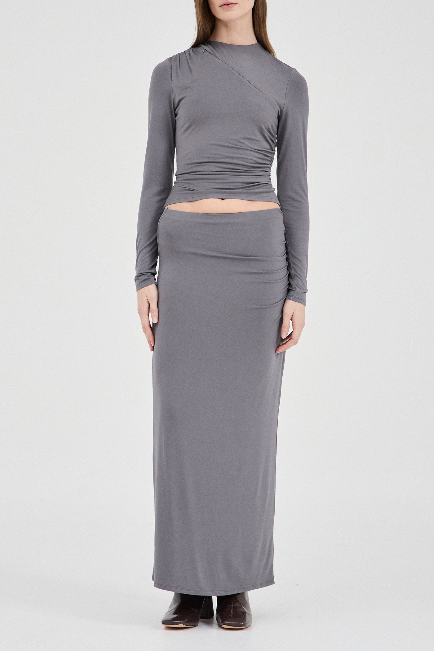 The Ruched Jersey Skirt