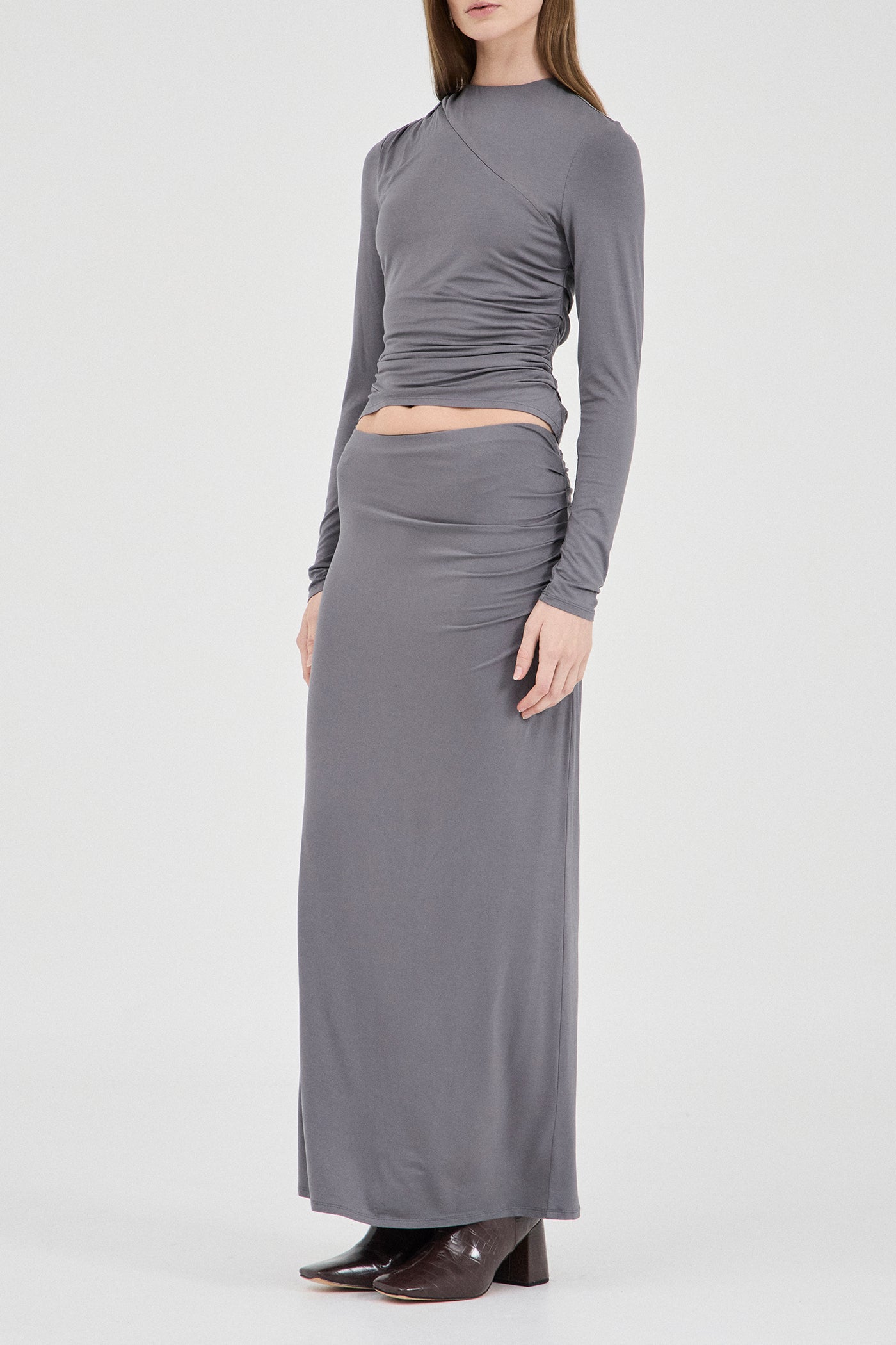 The Ruched Jersey Skirt