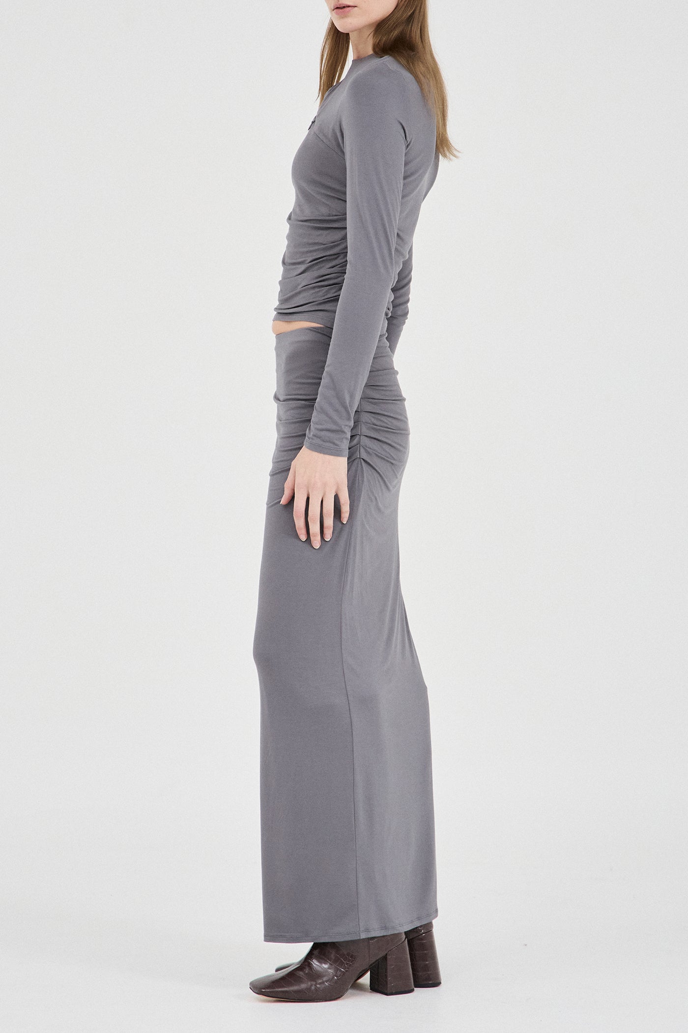 The Ruched Jersey Skirt