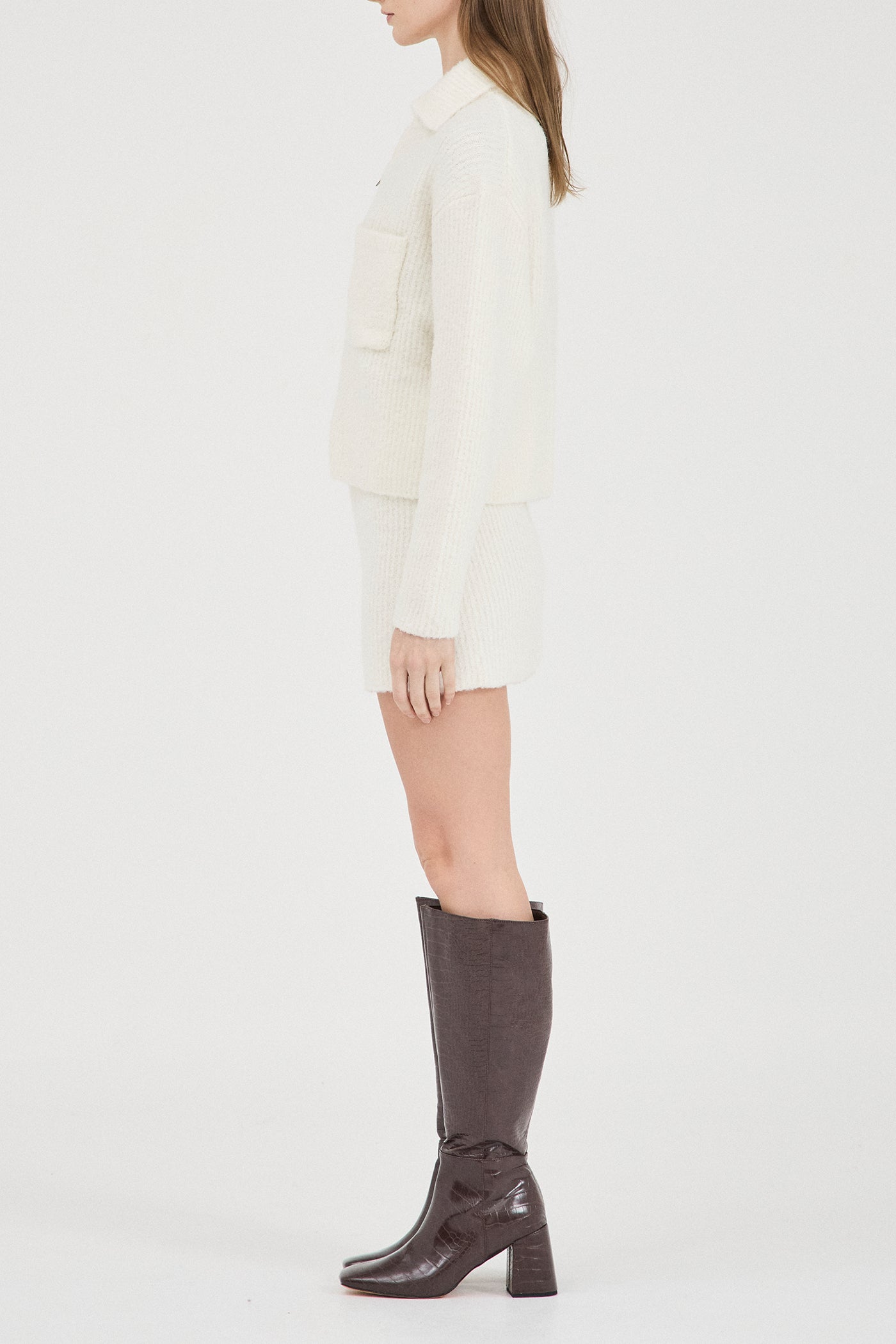 The Boucle Mini Knit Skirt