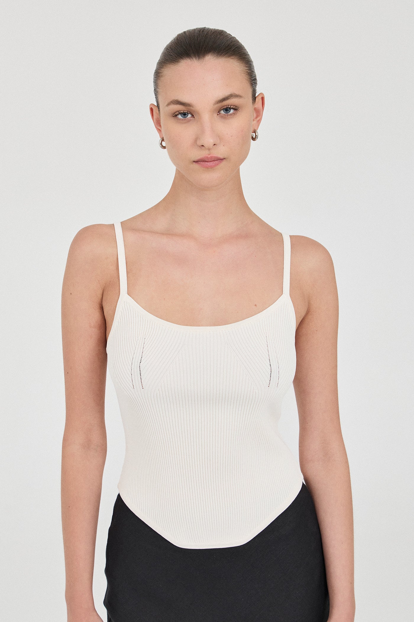 The Crepe Knit Rib Top